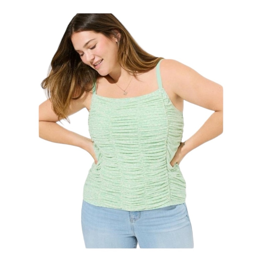 Torrid Women’s Size 1X 14-16 Green Tank Top - Picture 1 of 11